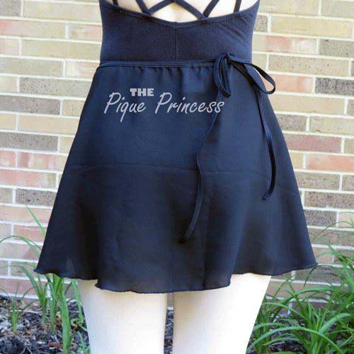 Black Chiffon - Wrap Skirt