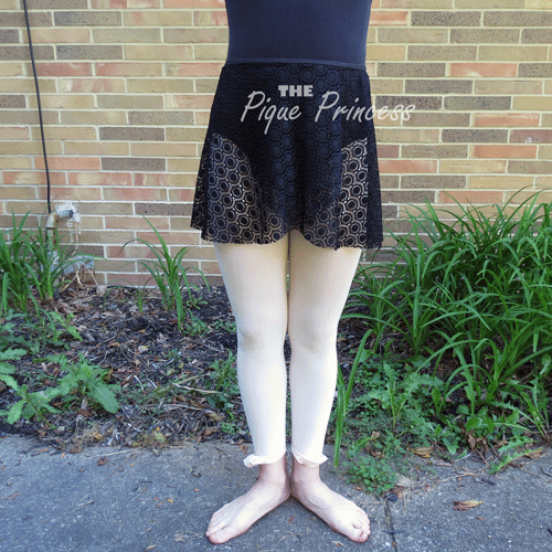 Black Circles Lace - Wrap Skirt