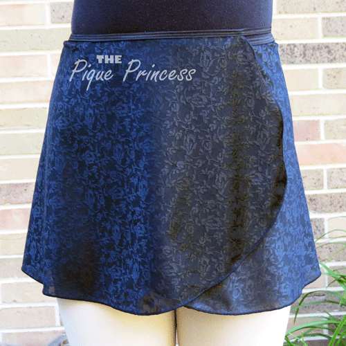 Black Flowers - Wrap Skirt