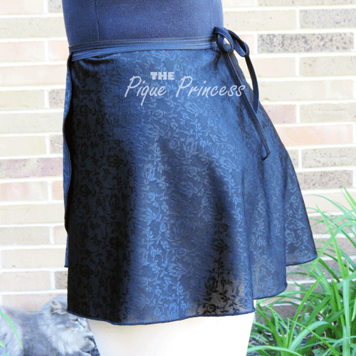 Black Flowers - Wrap Skirt