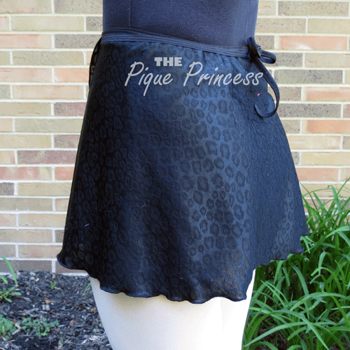 Black Leopard - Wrap Skirt