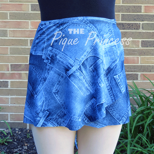 Faux Blue Jeans - Wrap Skirt