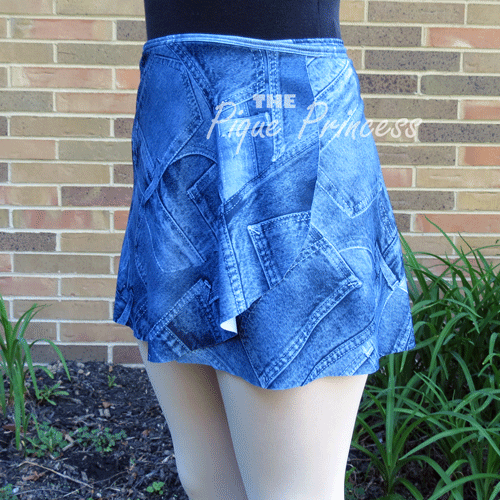 Faux Blue Jeans - Wrap Skirt
