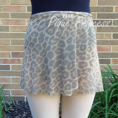 Brown Leopard Net - Wrap Skirt