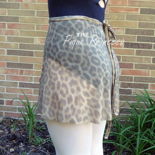 Brown Leopard Net - Wrap Skirt