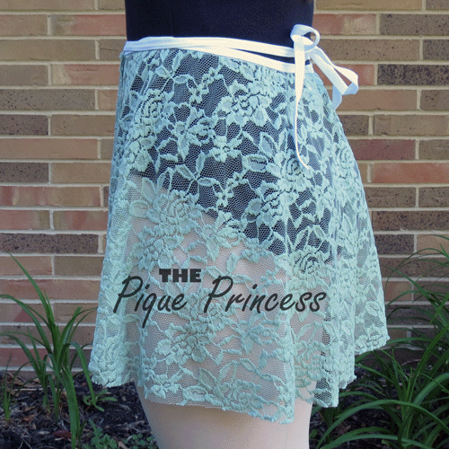 Mint Green Lace - Wrap Skirt
