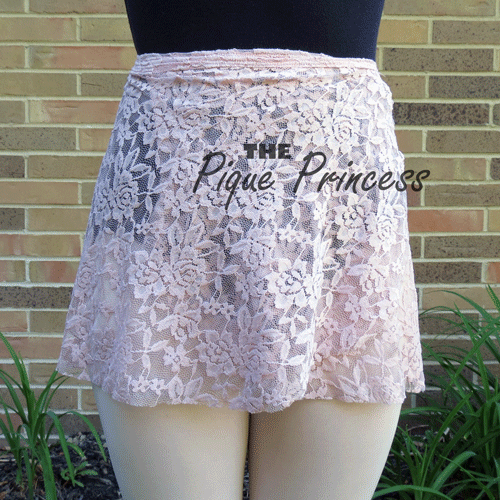 Light Mauve Lace - Wrap Skirt
