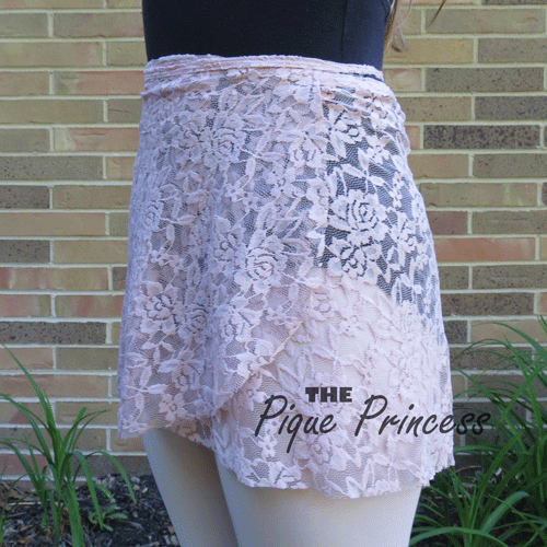 Light Mauve Lace - Wrap Skirt
