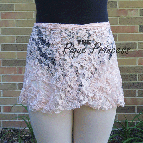 Peach Lace - Wrap Skirt
